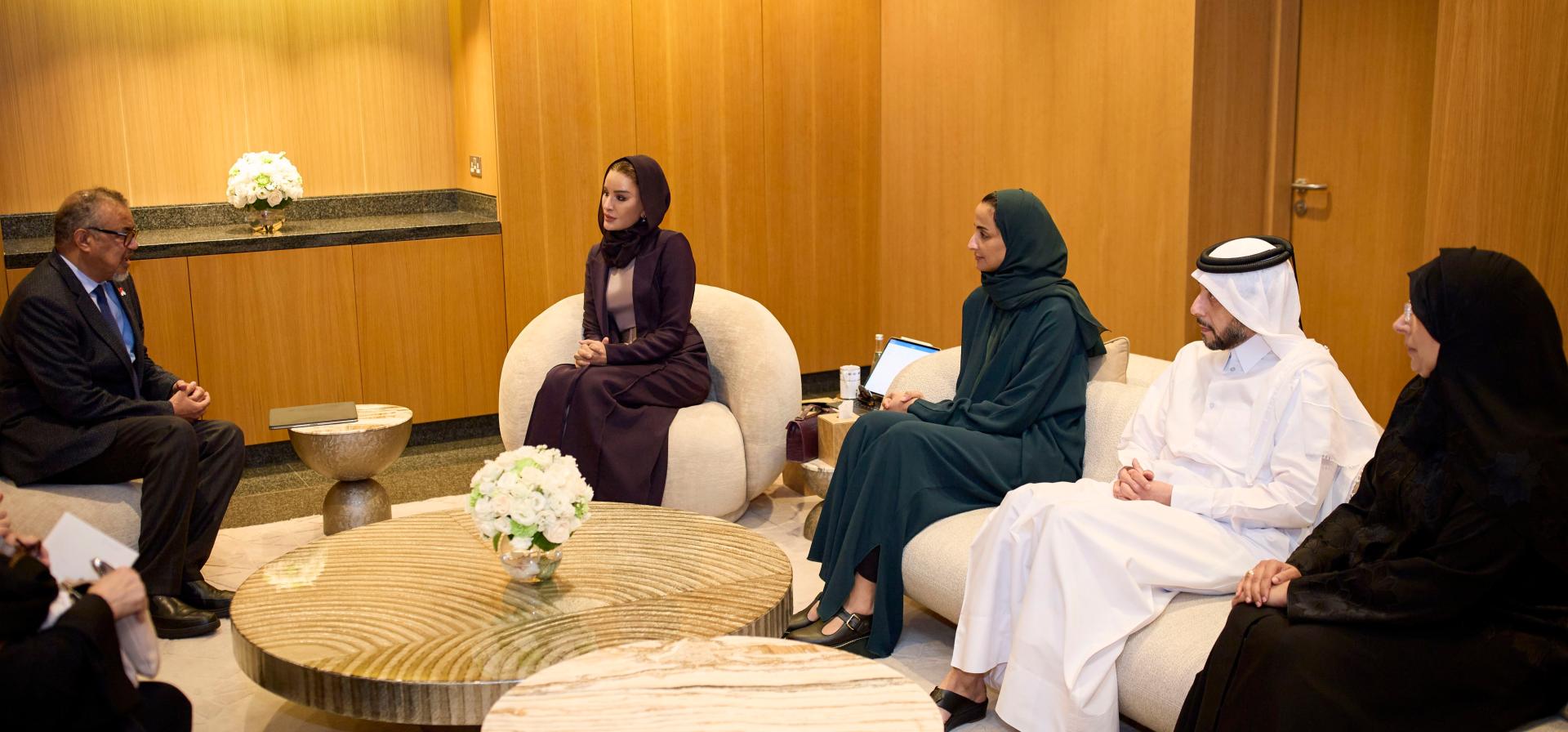 Her Highness Meets with Director-General of the World Health Organization