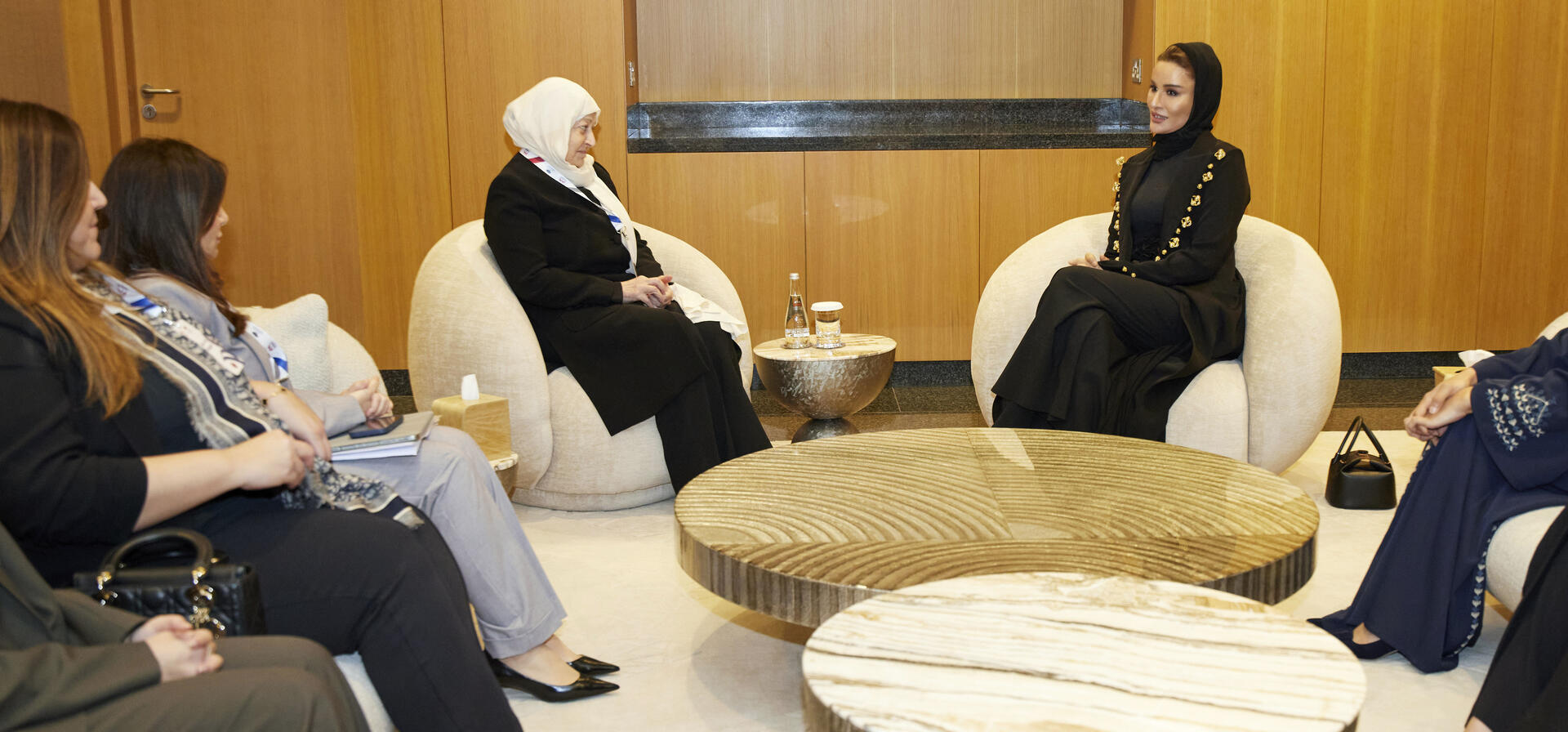 Her Highness Meets with President of Hariri Foundation