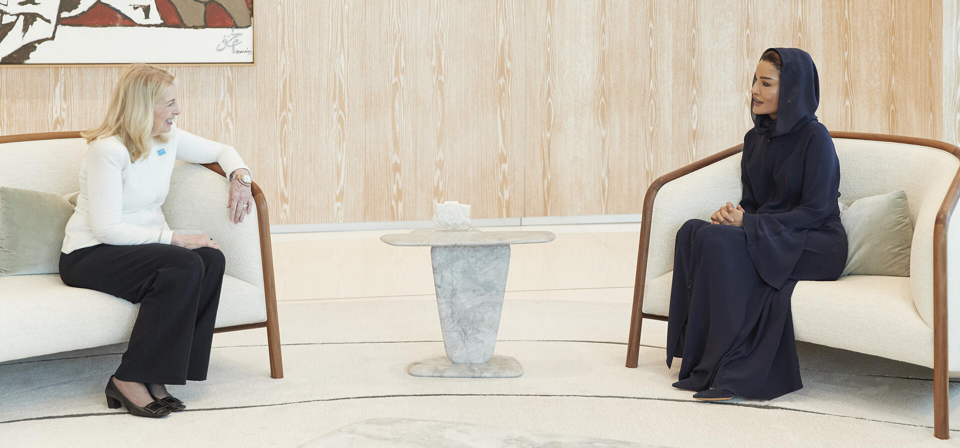 Her Highness meets with Executive Director of the United Nations Children's Fund