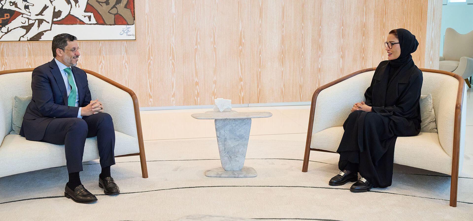 Her Highness Meets with the Prime Minter of the Republic of Yemen