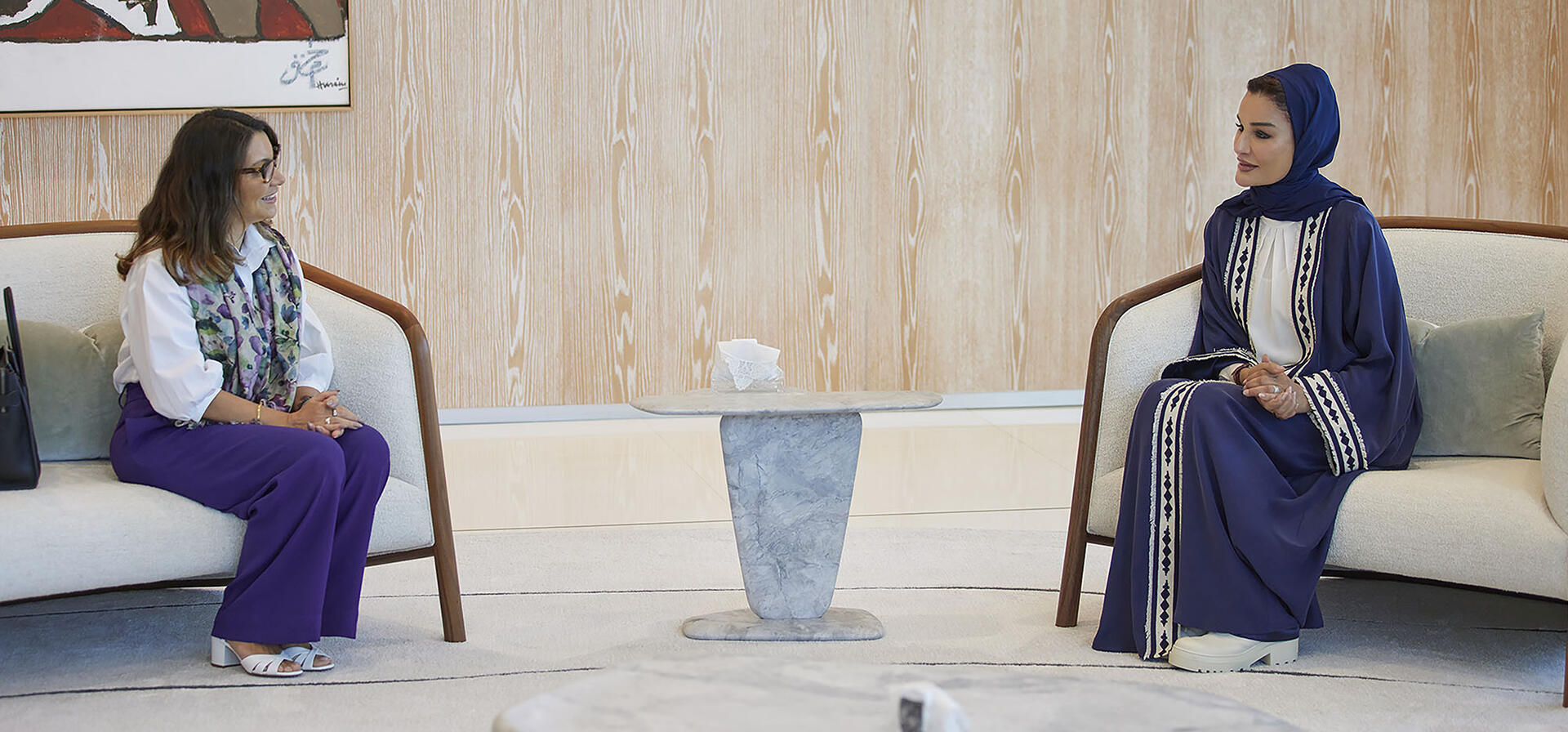 Her Highness Meets with the First Lady of Brazil 