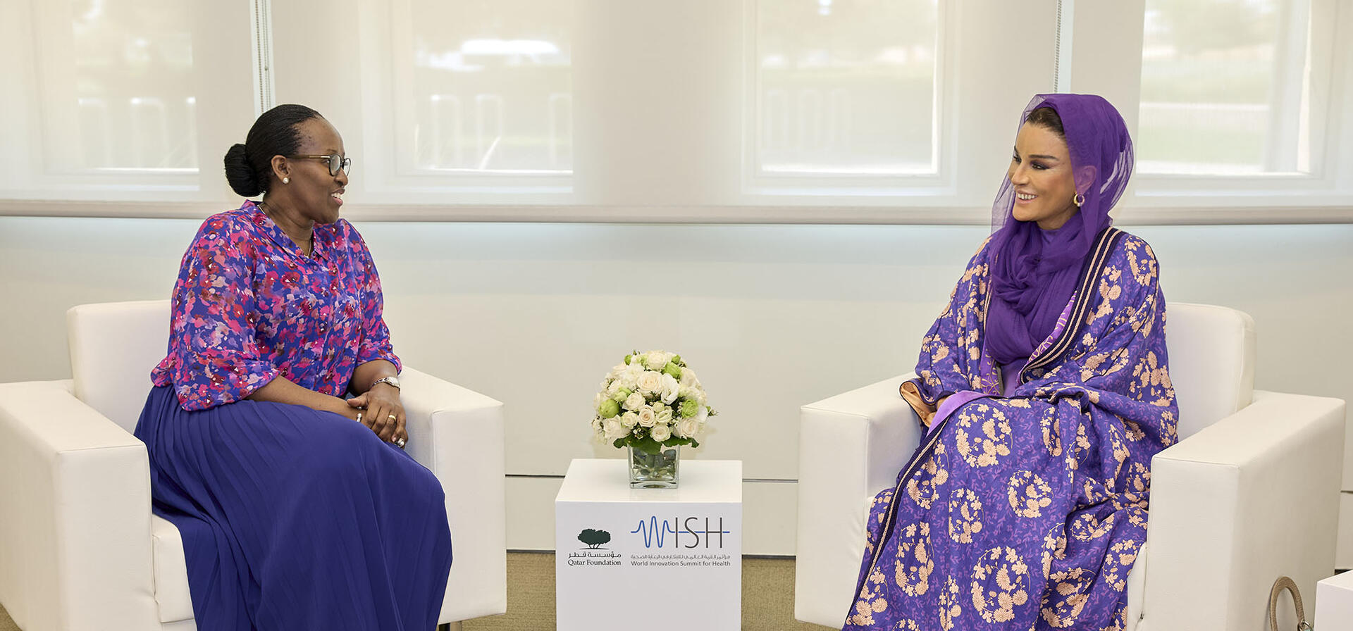 Her Highness meets with the First Lady of the Republic of Rwanda 
