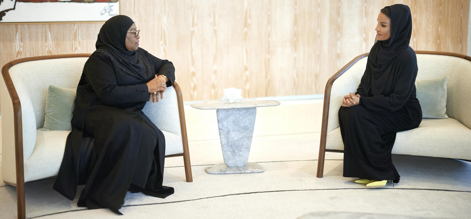  صاحبة السمو تجتمع مع فخامة رئيسة تنزانيا