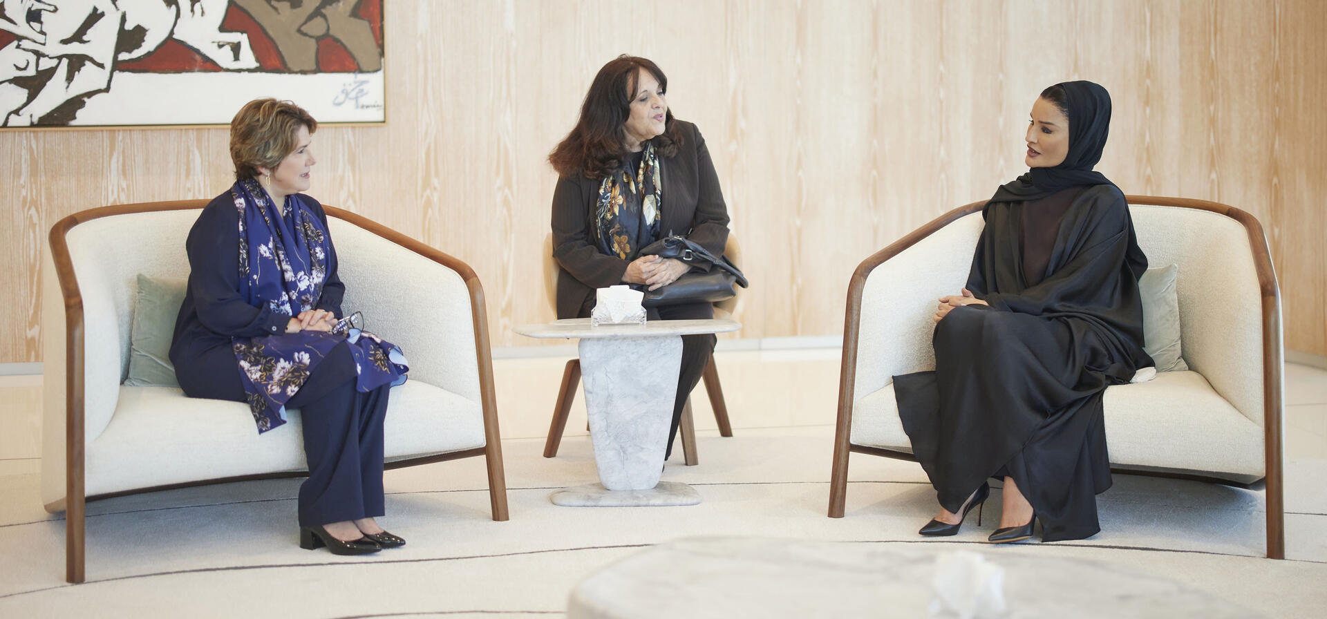 صاحبة السمو تجتمع بحرم فخامة رئيس جمهورية كوبا