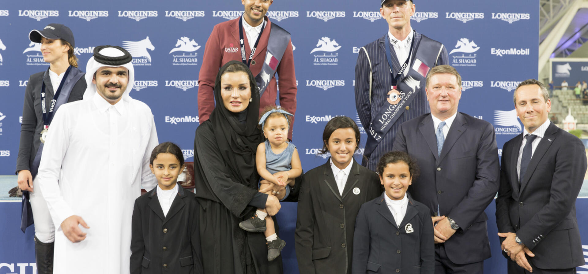 صاحبة السمو تتوج الفائزين بختام جولات لونجين العالمية لأبطال قفز الحواجز