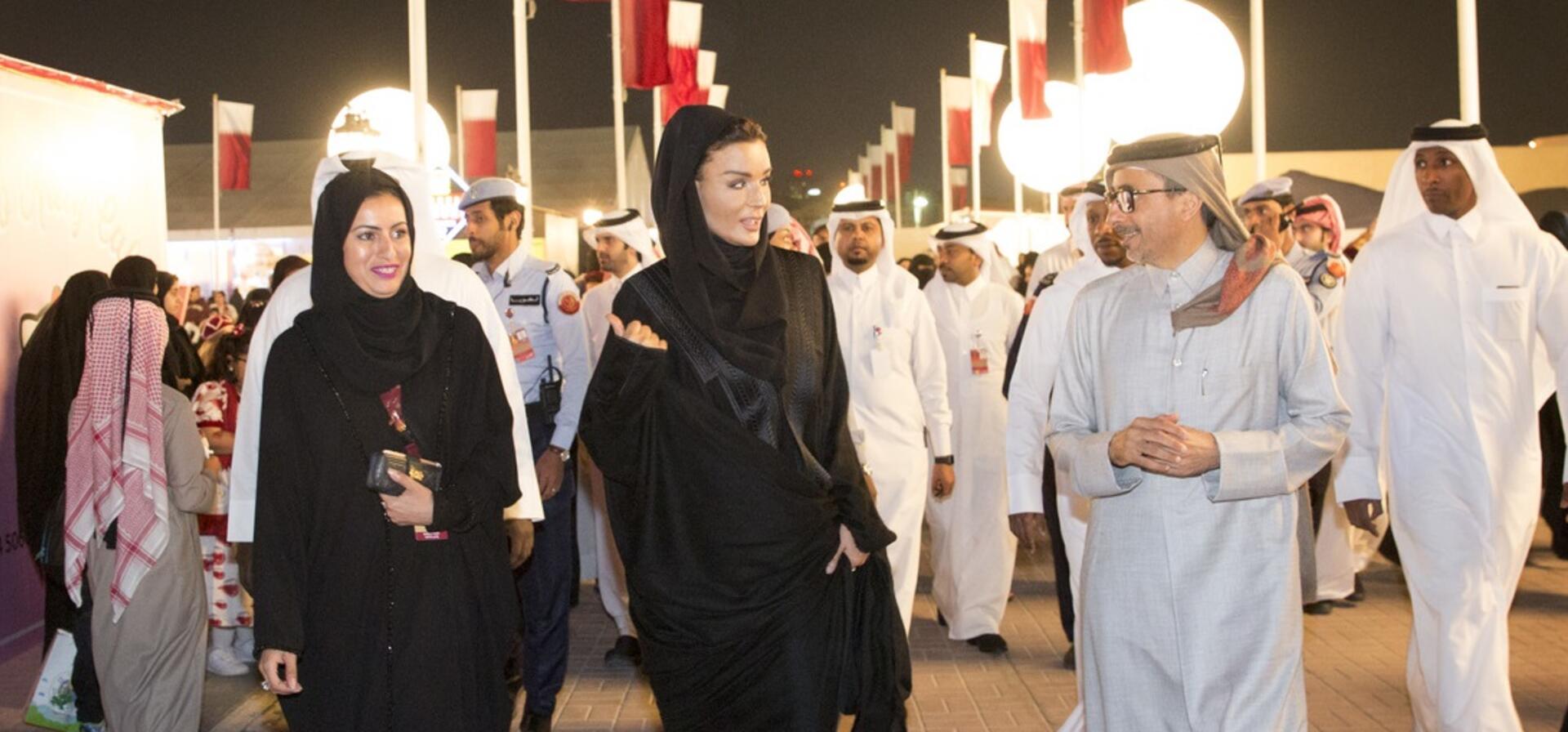 صاحبة السمو تزور فعاليات اليوم الوطني بدرب الساعي وكتارا