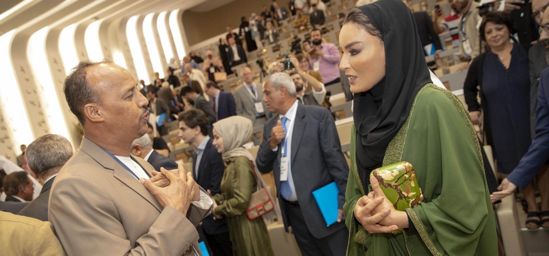 HH Sheikha Moza attends opening of conference celebrating Malek Bennabi at HBKU