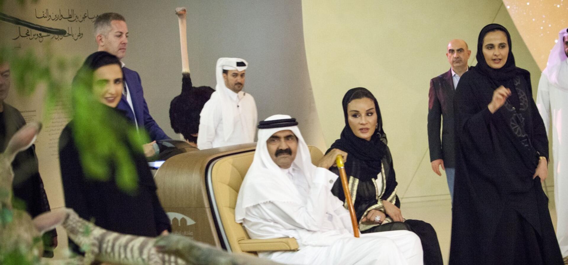 Their Highnesses tour the National Museum of Qatar