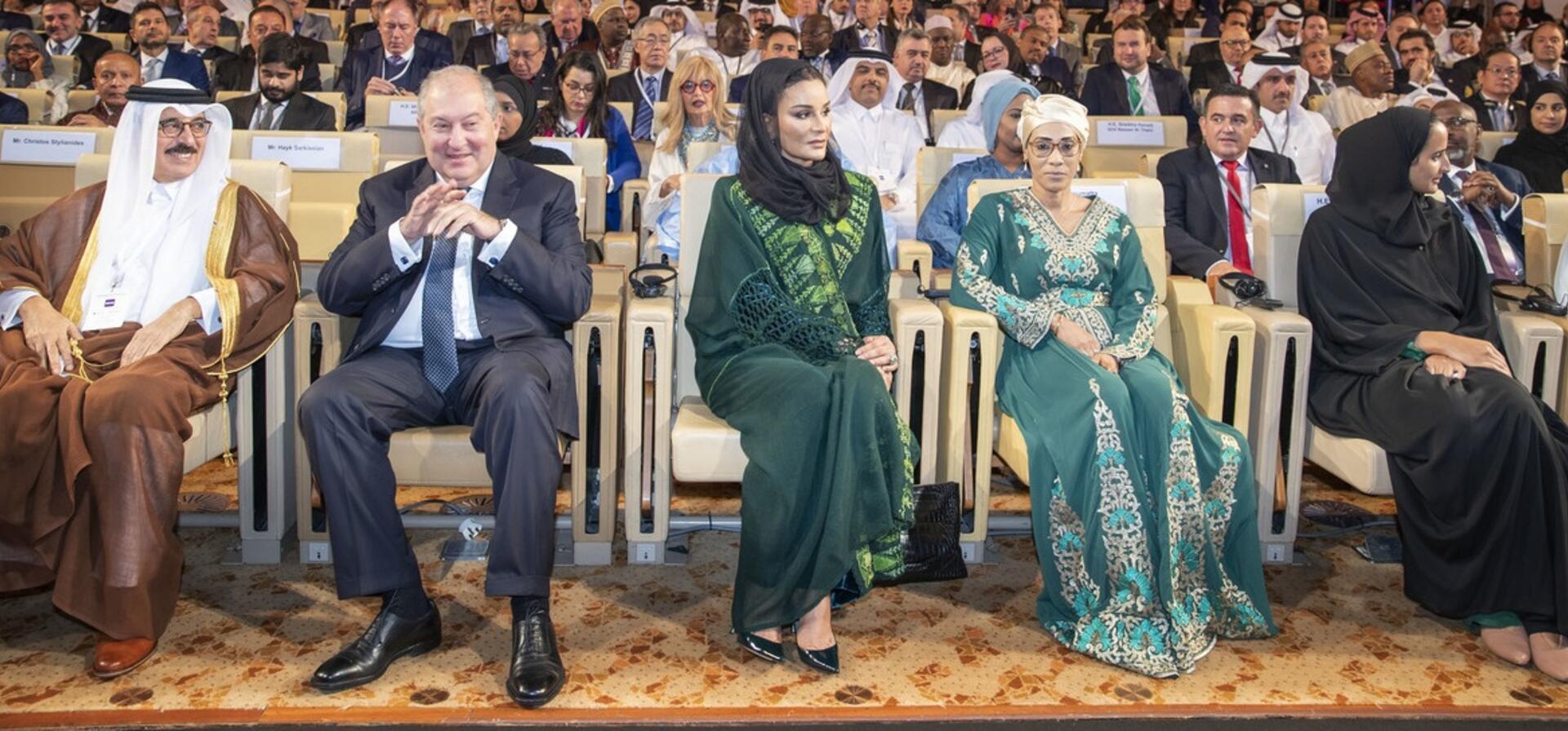 HH Sheikha Moza attends WISE 2019 opening session