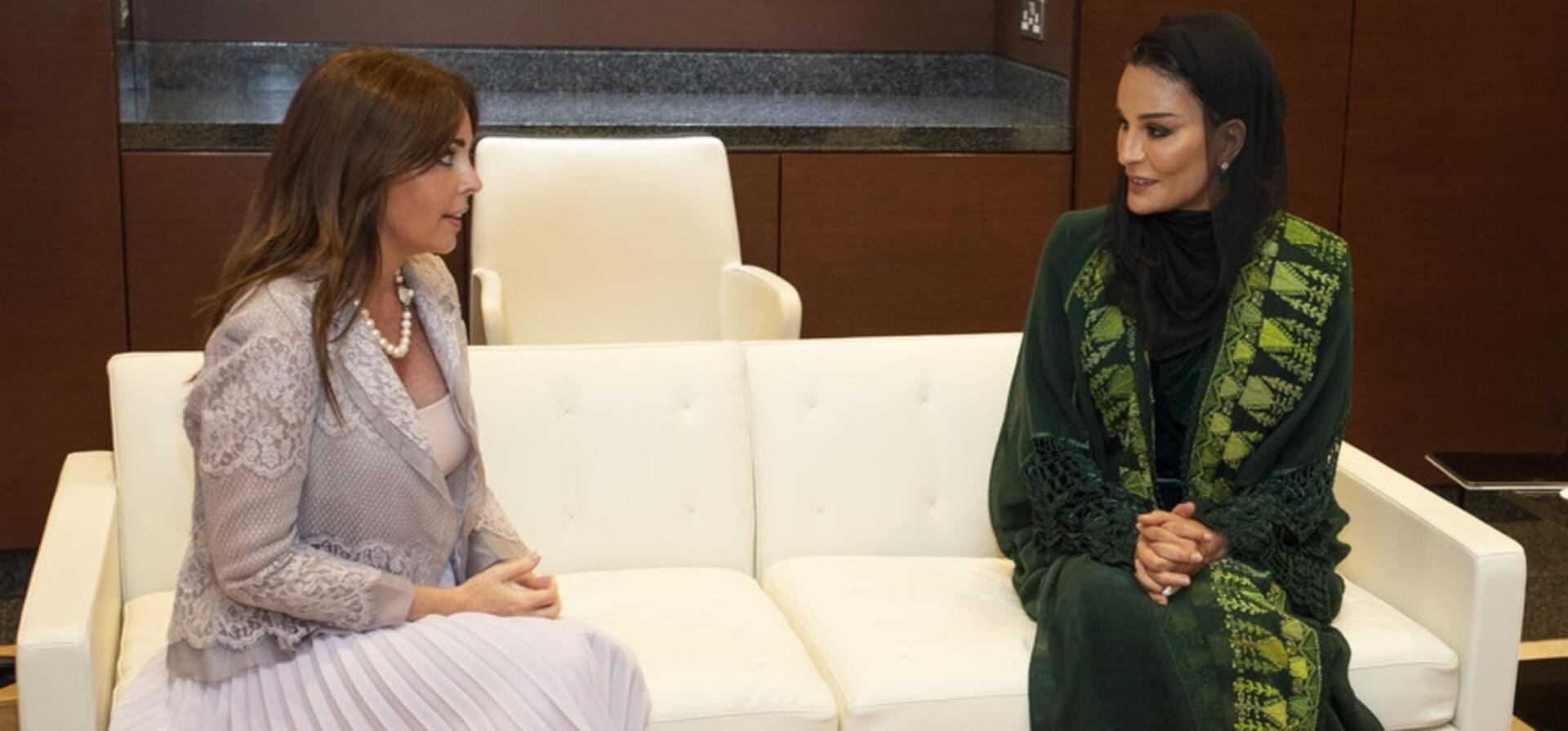 HH Sheikha Moza holds side meetings at WISE 2019