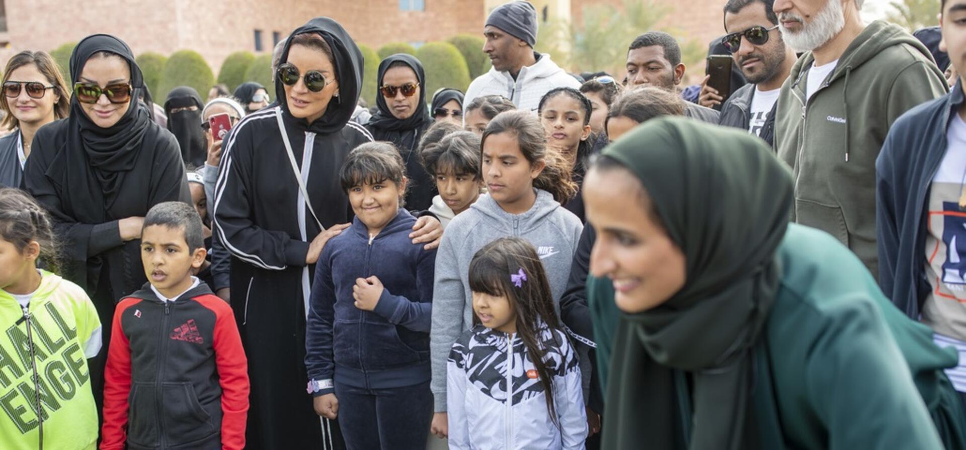 HH Sheikha Moza joins National Sport Day in Education City and Msheireb
