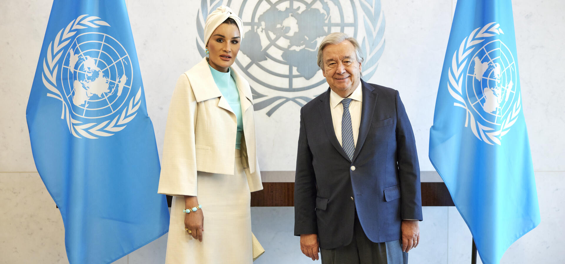 صاحبة السمو تجتمع بالأمين العام للأمم المتحدة