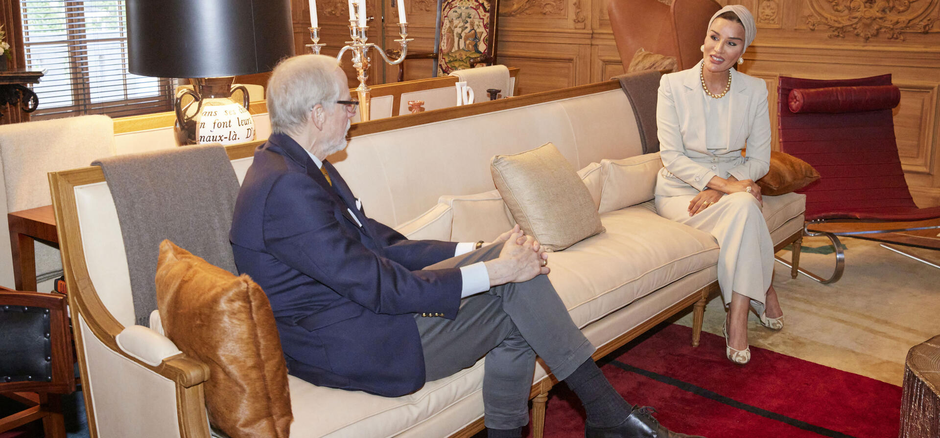 Her Highness meets with the President of the Rockefeller Brothers Fund