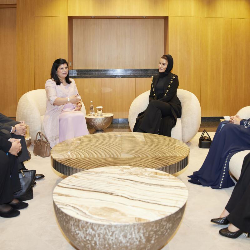 Her Highness Meets with President of the Royal Scientific Society