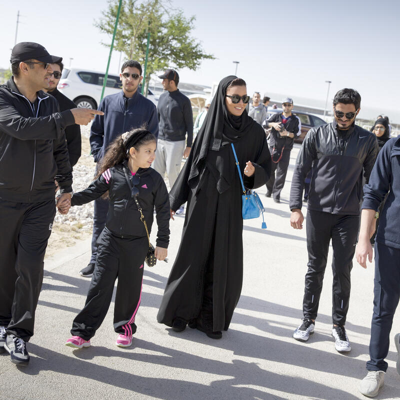 HH Sheikha Moza Participates in Sports Day activities at Education City