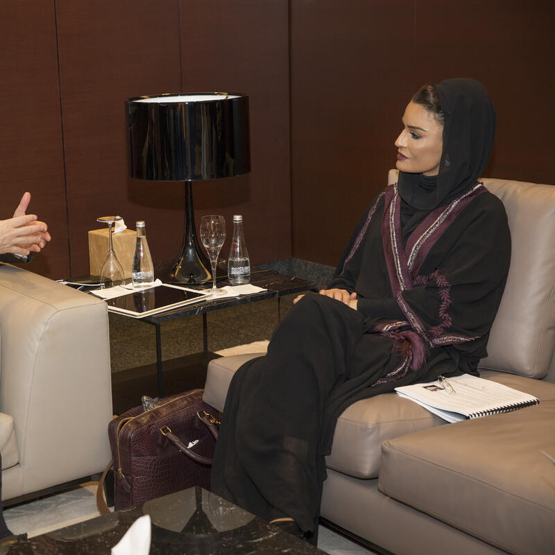 صاحبة السمو تعقد عددا من الاجتماعات على هامش اعمال وايز 2017