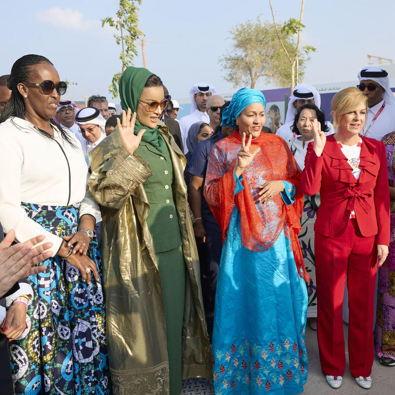 صاحبة السمو تختم فعاليات جناح أهداف التنمية المستدامة لمؤسسة التعليم فوق الجميع