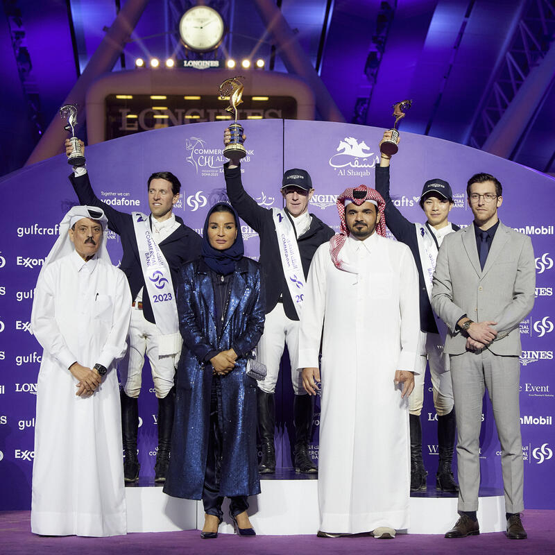 Her Highness attends the Commercial Bank CHI Competition at Al Shaqab Presented by Longines.