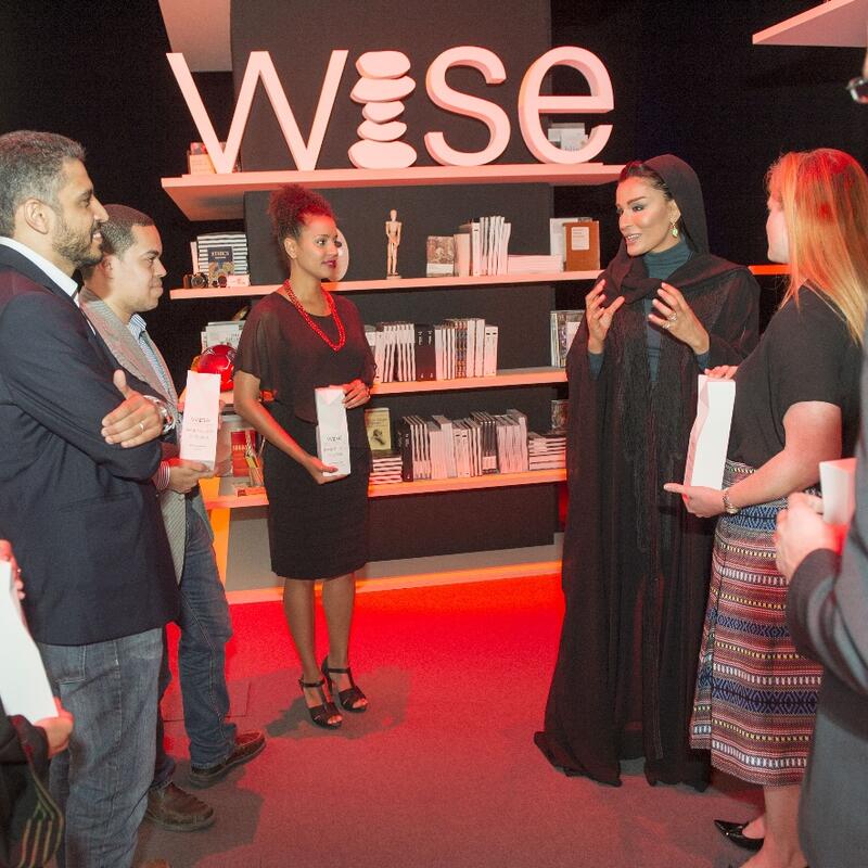 HH Sheikha Moza meets winners of WISE 2015 awards