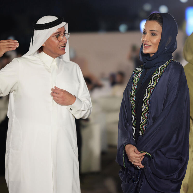 Her Highness Sheikha Moza Inaugurates Al Azzm Artwork