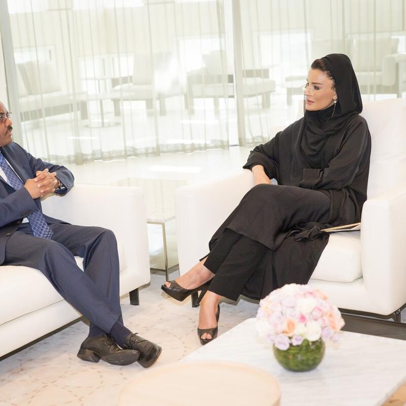 HH Sheikha Moza meets with Prime Minister of Ethiopia