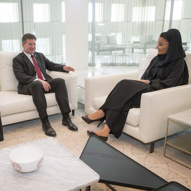 صاحبة السمو تجتمع برئيس الجمعية العامة للأمم المتحدة