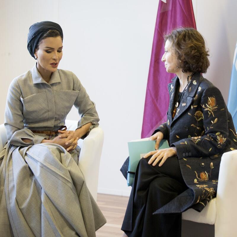 صاحبة السمو تجتمع بالمديرة العامة لليونسكو 