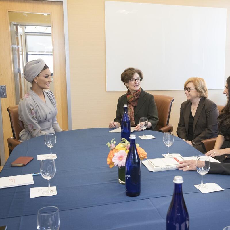 صاحبة السمو تطلق مشروعاً بحثياً بين جامعة كولومبيا و مؤسسة قطر الدولية لدراسة الصحة النفسية للطلاب اللاجئين العرب