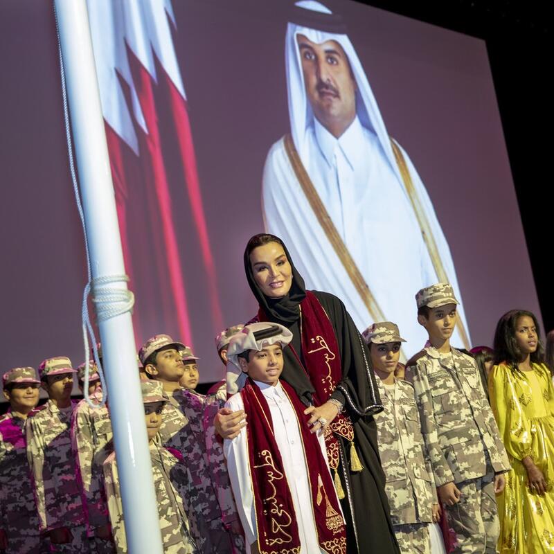 صاحبة السمو تشهد احتفال مدارس مؤسسة قطر باليوم الوطني