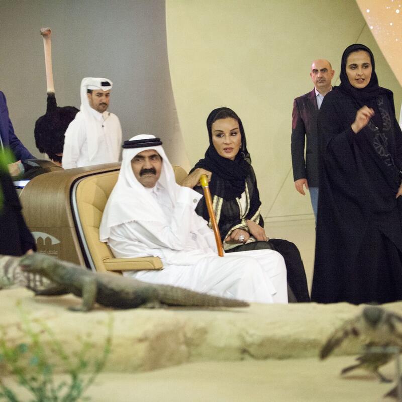 Their Highnesses tour the National Museum of Qatar