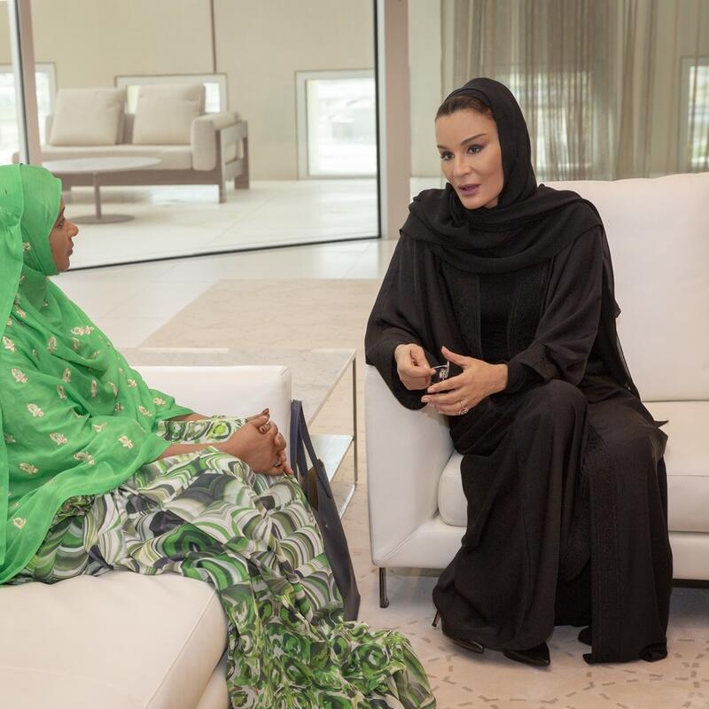 HH Sheikha Moza meets with Speaker of Ethiopian House of Federation
