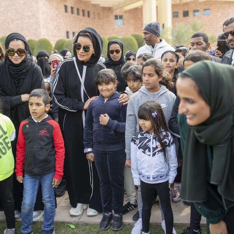 HH Sheikha Moza joins National Sport Day in Education City and Msheireb