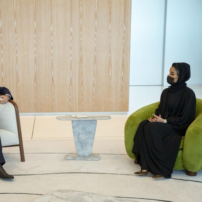 صاحبة السمو تجتمع مع وزير الشؤون الخارجية والتعاون الدولي الإيطالي