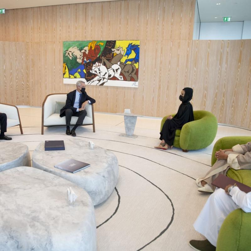 HH Sheikha Moza meets with UN Refugee Chief