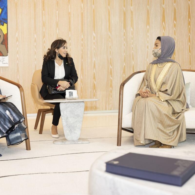HH Sheikha Moza meets with First Lady of Brazil