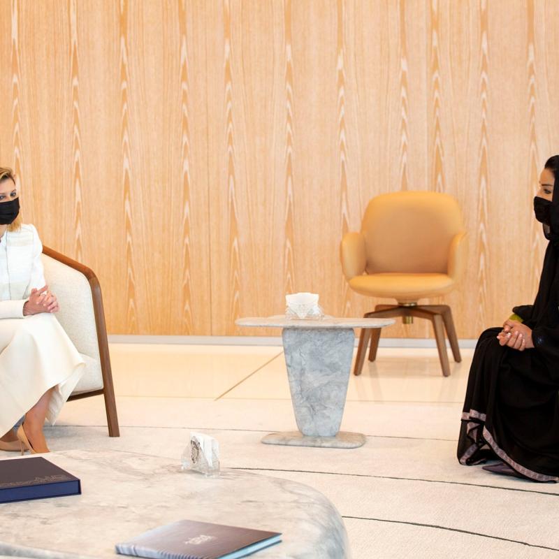 صاحبة السمو تجتمع بحرم فخامة الرئيس الأوكراني