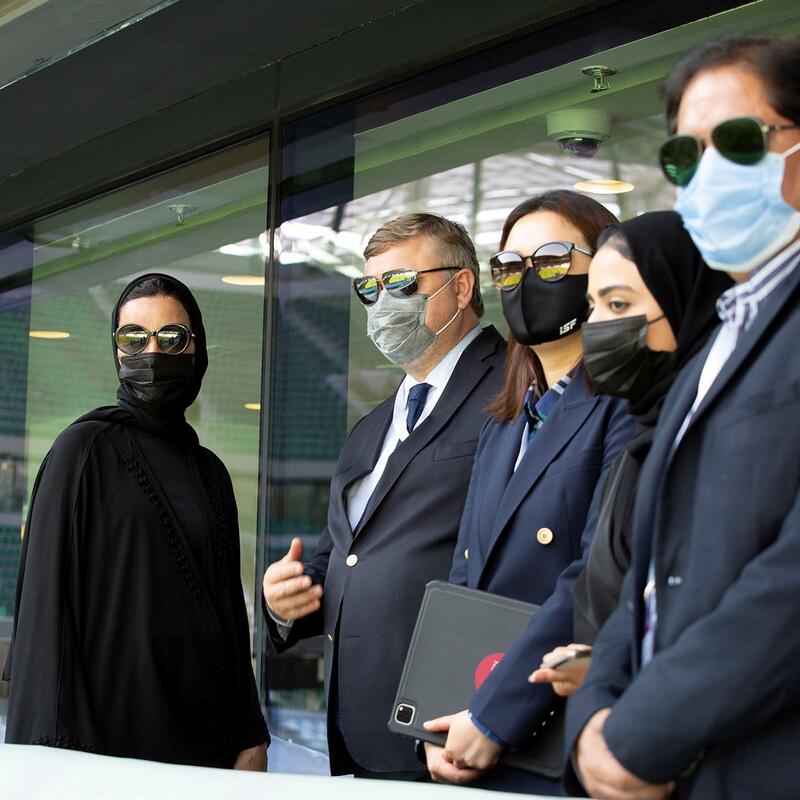 صاحبة السمو تجتمع بأعضاء لجنة التقييم التابعة للمجلس الأولمبي الآسيوي