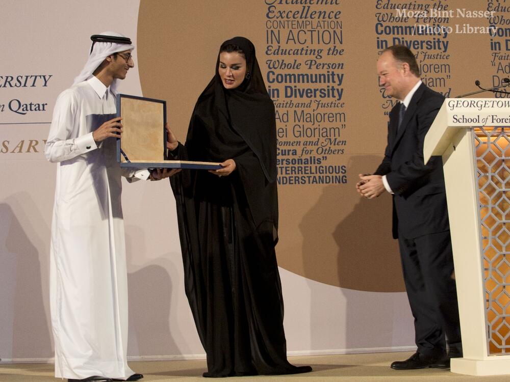 HH Sheikha Moza attends Georgetown University in Qatar 10-year celebrations HH Sheikha Moza attends Georgetown University in Qatar 10-year celebrations