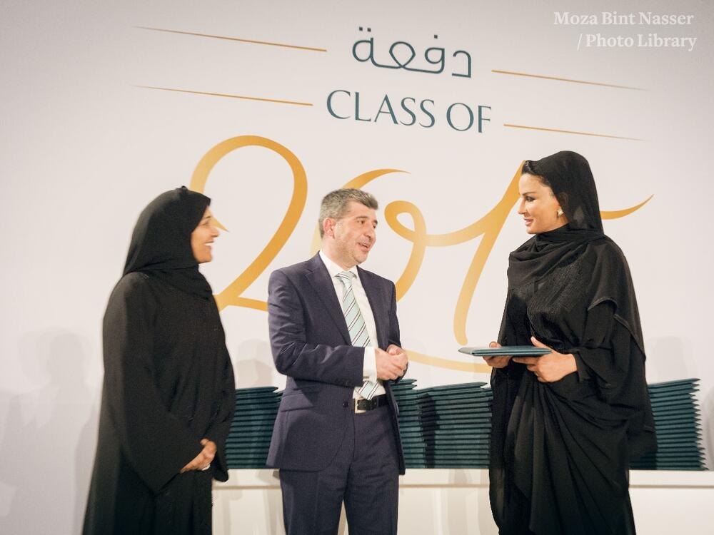 HH Sheikha Moza at the Hamad bin Khalifa University Graduation Ceremony 2015