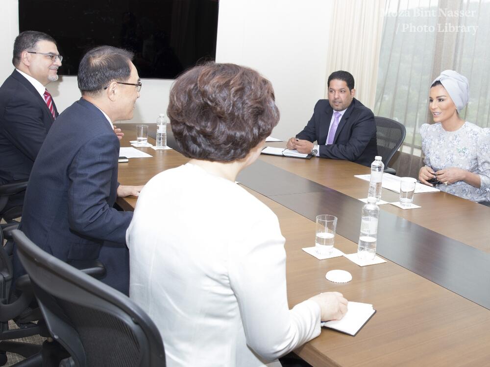 HH Sheikha Moza meets with President of the Innopolis Foundation and visits education and cultural sites in Seoul, South Korea HH Sheikha Moza meets with President of the Innopolis Foundation and visits education and cultural sites in Seoul, South Korea
