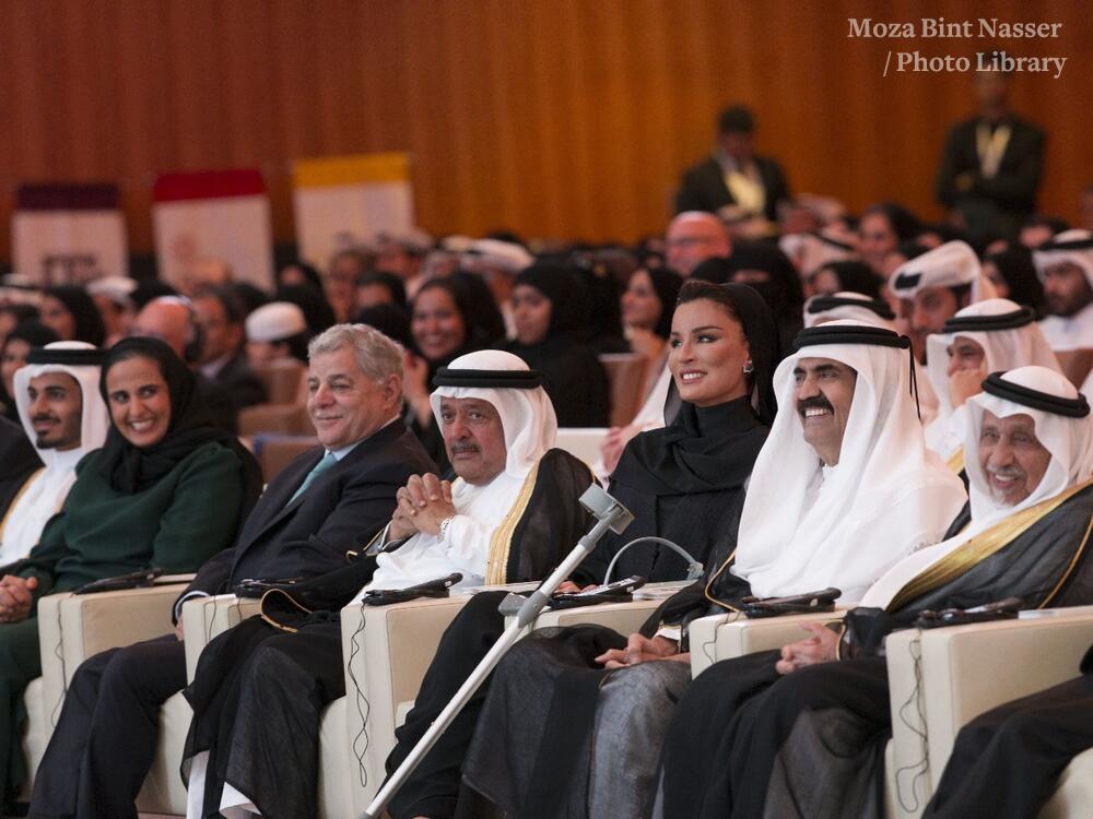 HH The Father Amir and HH Sheikha Moza attend QF Convocation 2016 HH The Father Amir and HH Sheikha Moza attend QF Convocation 2016