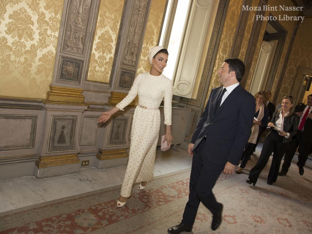 HH Sheikha Moza Meets Italian Prime Minister HH Sheikha Moza Meets Italian Prime Minister