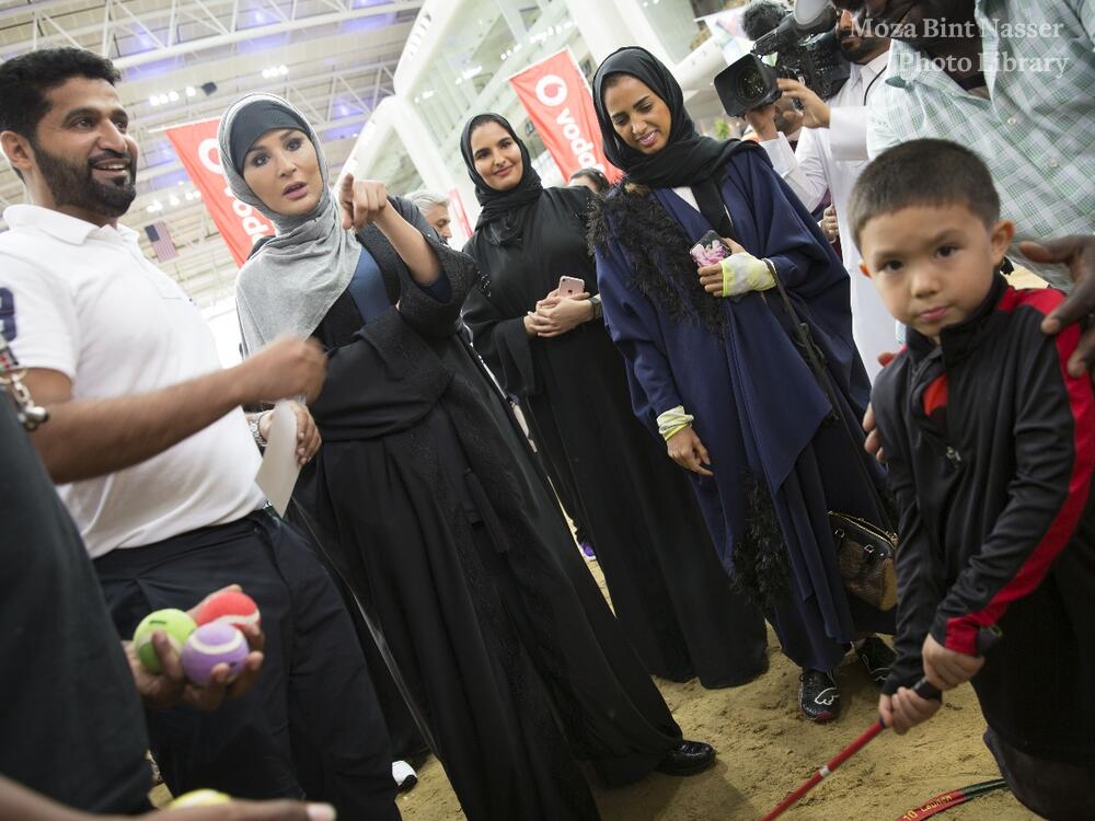 HH Sheikha Moza, Sheikha Hind Participate In Sports Day