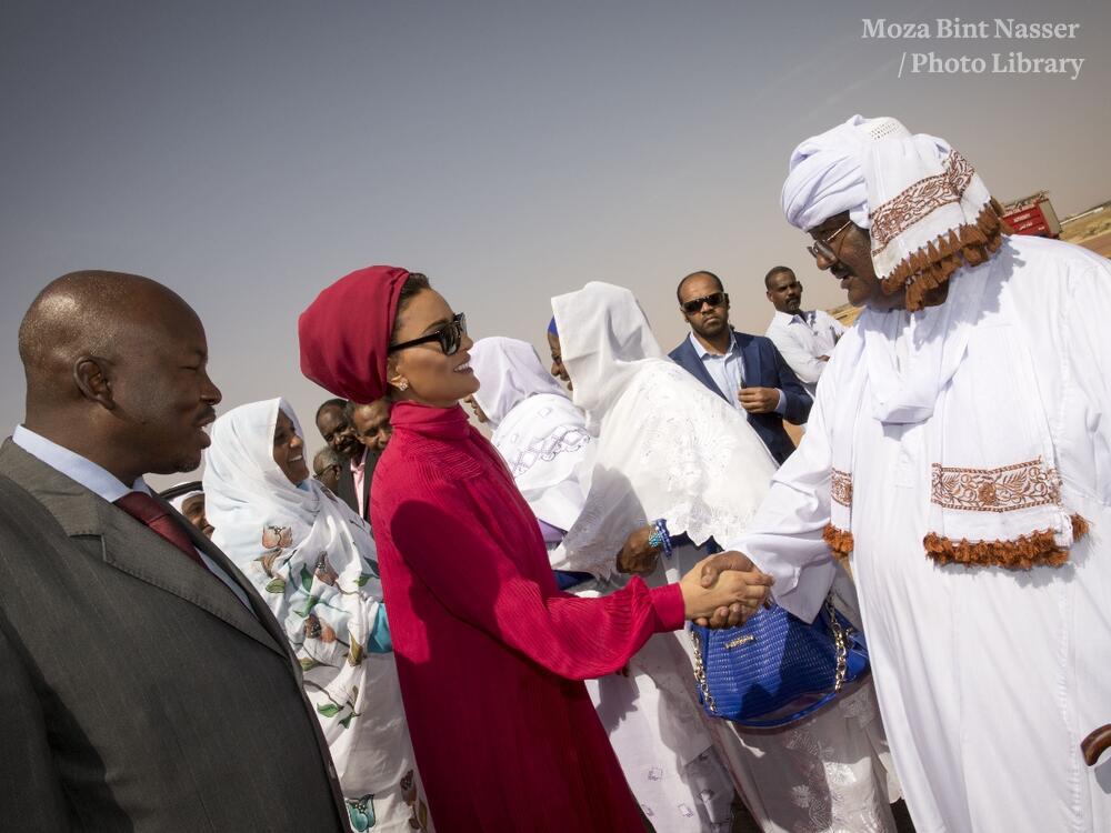 HH Sheikha Moza Visits Education And Employment Projects In North Kordofan, Sudan