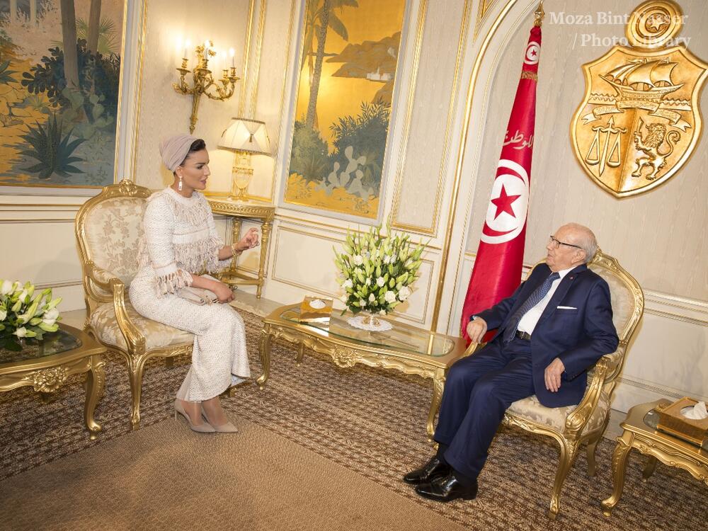 HH Sheikha Moza Bint Nasser Meets President Of Tunisia And Visits Silatech Projects HH Sheikha Moza Bint Nasser Meets President Of Tunisia And Visits Silatech Projects