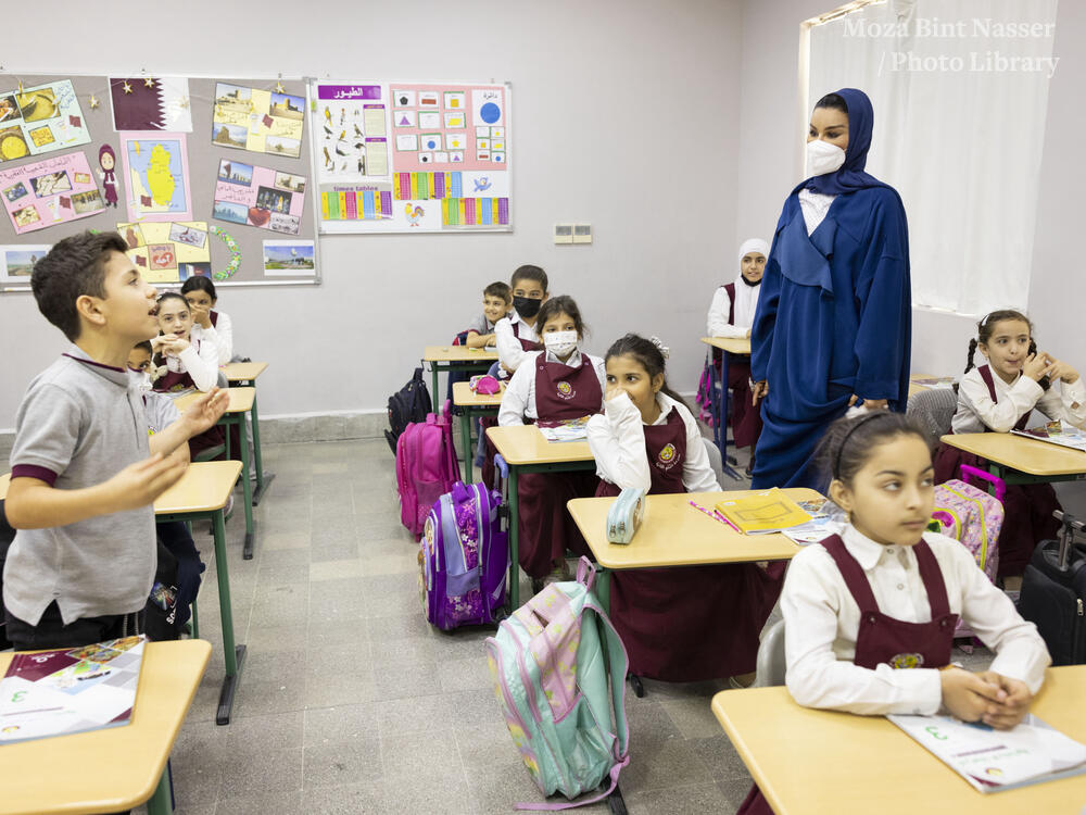 HH Sheikha Moza visit Asalam School
