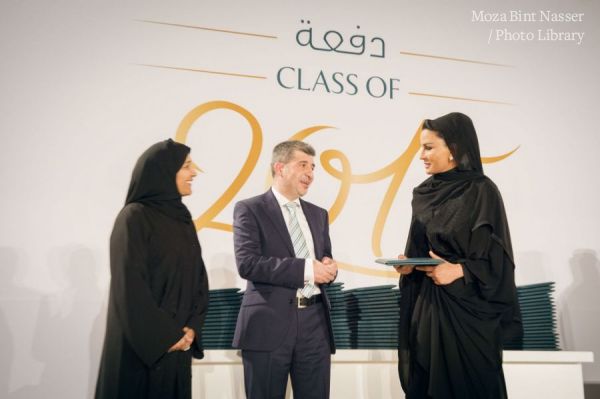 HH Sheikha Moza at the Hamad bin Khalifa University Graduation Ceremony 2015