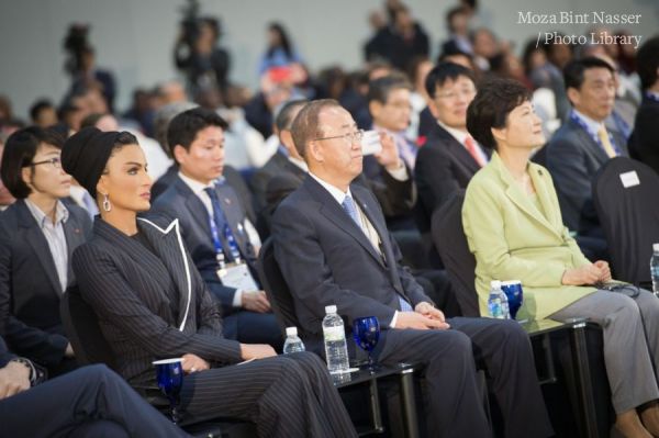 HH Sheikha Moza speaks at the World Education Forum 2015