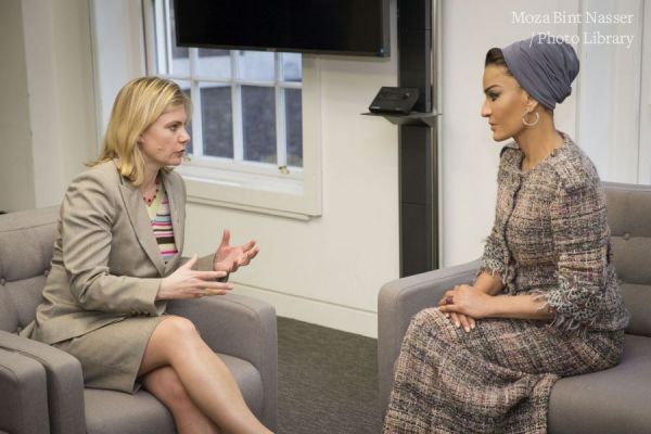 HH Sheikha Moza witnessed the signing of an agreement with the UK Department for International Development. HH Sheikha Moza witnessed the signing of an agreement with the UK Department for International Development.
