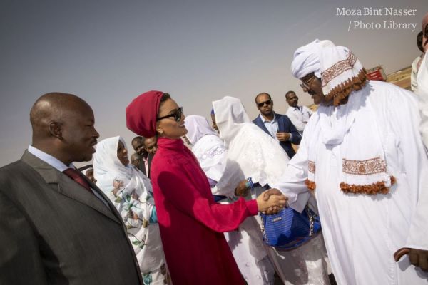 HH Sheikha Moza arrives to north kordofan